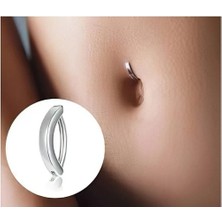 Bylin %100 316 L Cerrahi Çelik Curved Clicker Belly Piercing /göbek Piercingi-Bar Boy 10mm- 1 Adet