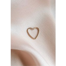Cerrahi Çelik Ince Kalp Piercing/hızma - Kalınlık 0,8 mm - 1 Adet