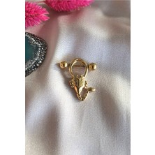 Cerrahi Çelik Akrep Nipple Piercing - Bar Uzunluğu 12mm-1 Adet