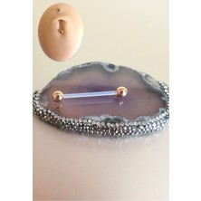 Bioplast&cerrahi Çelik Hamile Göbek Piercingi/bar Uzunlugu 25 Mm-1 Adet