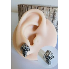 %100 316 L Cerrahi Çelik Iskelet Kurukafa Piercing Küpe - 1 Adet