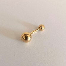%100 G23 Titanyum Göbek Piercing - Bar Uzunluğu 10 mm - 1 Adet