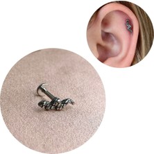Cerrahi Çelik Dokulu Yılan Piercing - 1 Adet