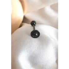 %100 316 L Cerrahi Çelik Satürn Dil Piercingi - Bar Uzunluğu 16 mm - 1 Adet