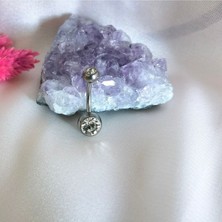 %100 G23 Titanyum Ilk Delim Göbek Piercingi - Bar Uzunluğu 12 Mm- 1 Adet