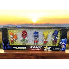 WBC Store Sonic 5 Li Karakter Figür Karakter Oyuncak Seti Çizgi Film Süper Kirpi Kutulu Sonik Sağlam Kargo