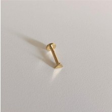 Bylin Cerrahi Çelik Üçgen Dudak Pıercıng, Tragus ve Helıx -Bar Uzunluğu 8mm-1 adet