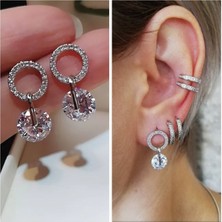 Zarif Altın Kaplama Küpe -1 Çift