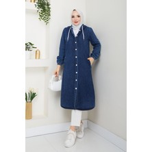 Pamuk Butik Kadın Mavi Denim Kot Kap -PMK397