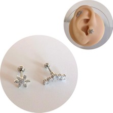 Cerrahi Çelik Ikili Piercing Set-Bar uzunluğu: 6 mm/bar kalınlığı: 1,2 mm