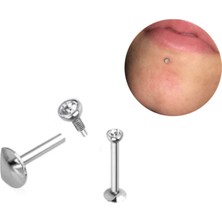 Cerrahi Çelik Dudak Piercing- Bar Uzunluğu 8mm-1 adet