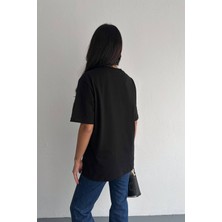 Taş Işlemeli Ayıcıklı T-Shirt Oversize %100 Pamuk Penye 405