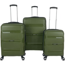 Saddlebag Lucas Pp Kırılmaz Silikon Valiz  3'lü Set