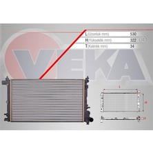 VEKA-16-3320 - Su Radyatoru Mekanık Cıtroen Saxo 1.5 D M-T 1996-2004