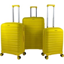 Saddlebag Karbon Pp Seyahat Valizi Horizon Serisi Kırılmaz Bavul, 3'lü Set