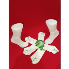 Dikişsiz Bambu Erkek Patik Beyaz 6'lı Paket