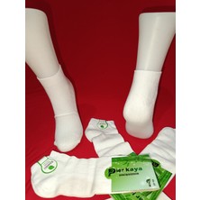 Dikişsiz Bambu Erkek Patik Beyaz 6'lı Paket