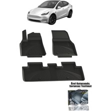 Sahler Tesla Model Y 2020-2024 Uyumlu 4.5D Premium Havuzlu Oto Paspas - Model Y 