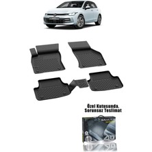 Sahler Volkswagen Golf 8 TSI Manuel 2020-2025 Uyumlu 4.5D Premium Havuzlu Oto Paspas - Golf  8 / 8.5
