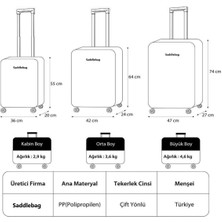 Saddlebag Karbon Pp Seyahat Valizi Horizon Serisi Kırılmaz Bavul, Kabin Boy&Büyük Boy