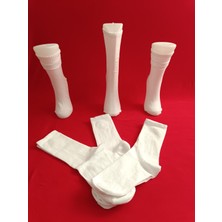 Moda Beyaz Tenis Uzun Spor Erkek Çorabı 6'lı Paket