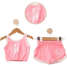 Woops Baby Marka Kelvin Desen Bustiyer Askılı Şortlu Ikili Takım Kız 1-5 Yaş