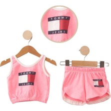 Woops Baby Marka Tomm Desen Bustiyer Askılı Şortlu Ikili Takım Kız 1-5 Yaş