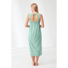 Dream Fashion Jakarlı Uzun Elbise-Gecelik