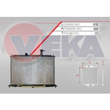 VEKA-16-2416B - Su Radyatoru Brazıng Kıa Rıo Iı 1.4i 16V - 1.6 Cvvt A-T/m-T Ac+/- 2006-2011