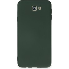 Bilişim Akademi  Samsung Galaxy J7 Prime Kılıf Silikon Kılıf Yumuşak Kılıf Içi Kadife Lansman - Koyu Yeşil