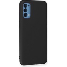 Bilişim Akademi  Oppo Reno 4 Kılıf Silikon Kılıf Yumuşak Kılıf Içi Kadife Lansman - Siyah
