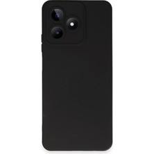 Bilişim Akademi  Realme C53 Kılıf Silikon Kılıf Yumuşak Kılıf Içi Kadife Lansman - Siyah