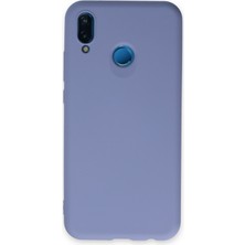 Bilişim Akademi  Huawei P20 Lite Kılıf Silikon Kılıf Yumuşak Kılıf Içi Kadife Lansman - Lila