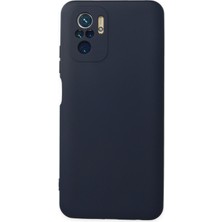 Bilişim Akademi  Xiaomi Redmi Note 10S Kılıf Silikon Kılıf Yumuşak Kılıf Içi Kadife Lansman - Lacivert