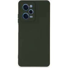 Bilişim Akademi  Xiaomi Redmi Note 12 Pro 5g Kılıf Silikon Kılıf Yumuşak Kılıf Içi Kadife Lansman - Koyu Yeşil