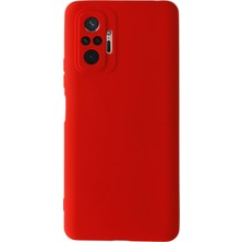 Bilişim Akademi  Xiaomi Redmi Note 10 Pro Kılıf Silikon Kılıf Yumuşak Kılıf Içi Kadife Lansman - Kırmızı
