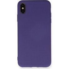 Bilişim Akademi  Apple iPhone Xs Max Kılıf Silikon Kılıf Yumuşak Kılıf Içi Kadife Lansman - Mor