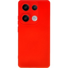 Bilişim Akademi  Xiaomi Redmi Note 13 Pro 4g Kılıf Silikon Kılıf Yumuşak Kılıf Içi Kadife Lansman - Kırmızı