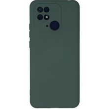 Bilişim Akademi  Xiaomi Redmi 10C Kılıf Silikon Kılıf Yumuşak Kılıf Içi Kadife Lansman - Koyu Yeşil