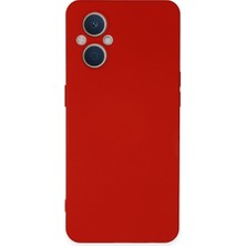  Oppo Reno 8 Lite Kılıf Silikon Kılıf Yumuşak Kılıf Içi Kadife Lansman - Kırmızı