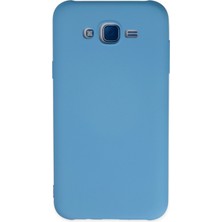 Bilişim Akademi  Samsung Galaxy J7 Kılıf Silikon Kılıf Yumuşak Kılıf Içi Kadife Lansman - Mavi