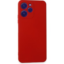 Bilişim Akademi  Xiaomi Redmi 12 Kılıf Silikon Kılıf Yumuşak Kılıf Içi Kadife Lansman - Kırmızı