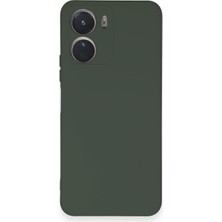 Bilişim Akademi  Vivo Y16 Kılıf Silikon Kılıf Yumuşak Kılıf Içi Kadife Lansman - Koyu Yeşil