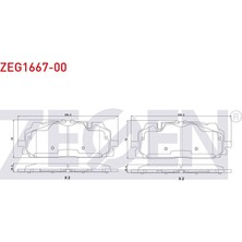 ZEGEN-ZEG1667-00 - Fren Balata On Audı Q7 (4m) 3.0 Tdı 2015- / Q7 (4m) 3.0 Tfsı 2015- / A4 (8W2,B9) 2.0 Tdı 2015-