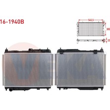 VEKA-16-1940B - Su Radyatoru Brazıng (5.5mm Fin) Ford Ecosport 1.0 Ecoboost A-T 2018- / Fıesta Vıı 1.1 Ti-Vct A-T 2017- / Fıesta Vıı 1.5 Tdcı A-T 2017-