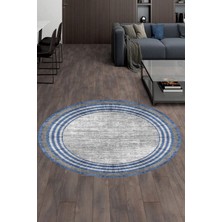 Carmine Carpet Dijital Baskılı Dekoratif Yıkanabilir Yuvarlak Kaymaz Taban Halı