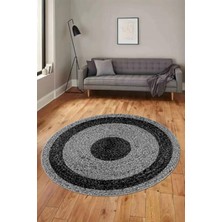 Carmine Carpet Dijital Baskılı Dekoratif Yıkanabilir Yuvarlak Kaymaz Taban Halı