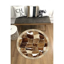 Carmine Carpet Dijital Baskılı Dekoratif Yıkanabilir Yuvarlak Kaymaz Taban Halı