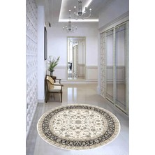 Carmine Carpet Dijital Baskılı Dekoratif Yıkanabilir Yuvarlak Kaymaz Taban Halı