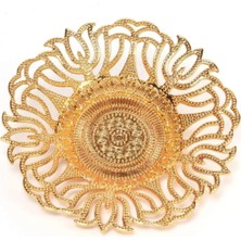Yaren Style Türk Kahvesi Sunum Seti – Gold Metal Lale Motifli 6'lı Kahve Fincan Takımı